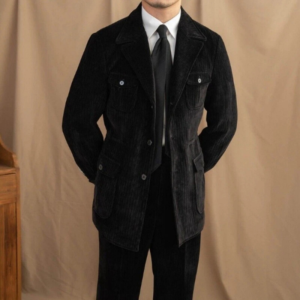 Retro Corduroy Business Casual Suit Set