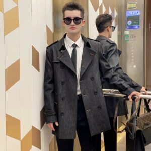 British Gentleman Double-Breasted Windbreaker