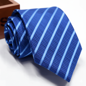 Regal Royal Blue Textured Stripe Tie